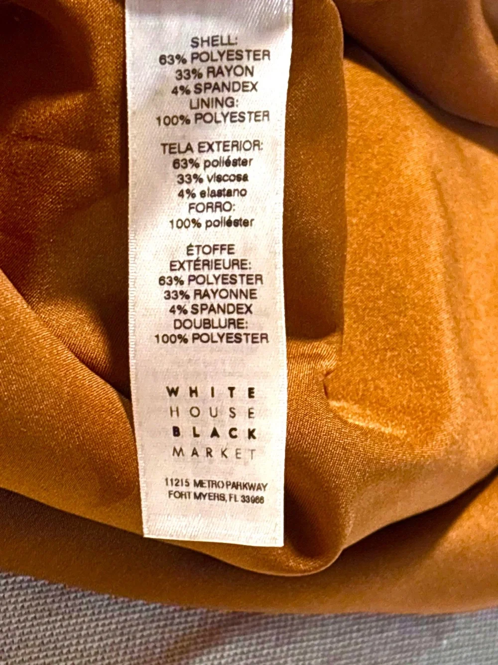 White House Black Market Rust Mini Skirt with Lace-Up Detail